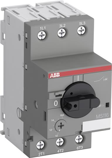 Автомат защиты электродвигателей ABB MS116-10 (6,3-10А)
